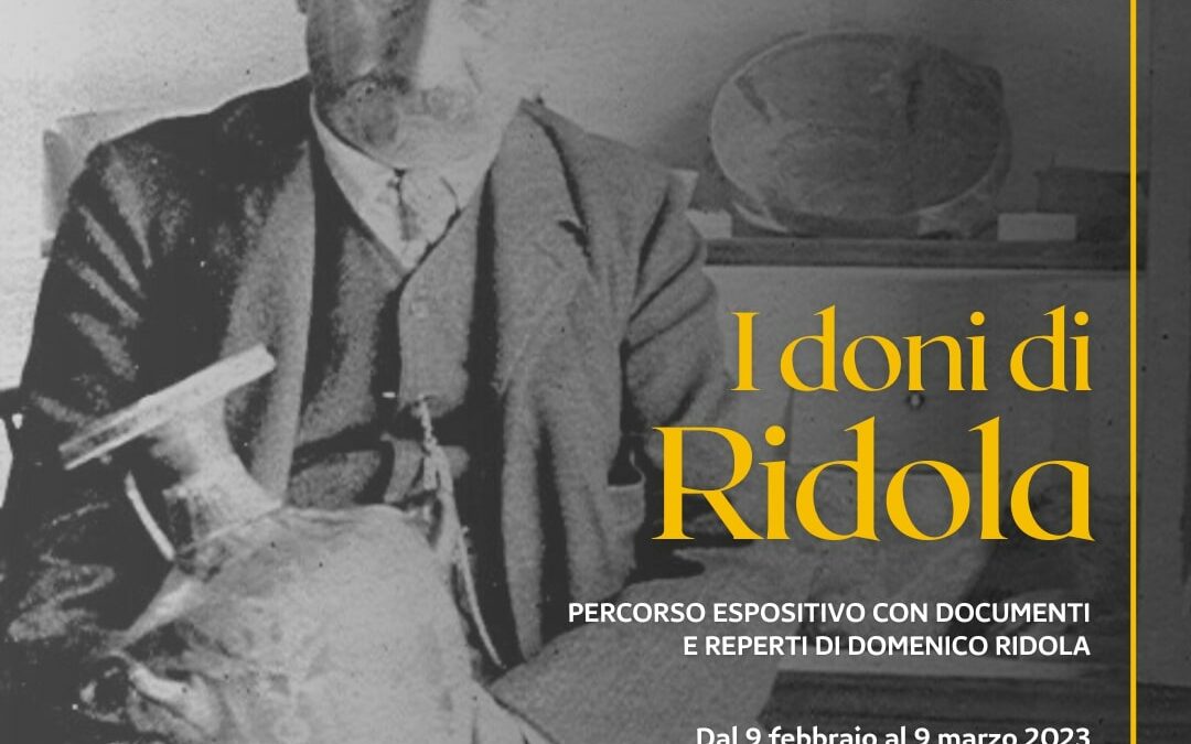 Fino al 9 marzo nel Museo nazionale di Matera,  percorso espositivo “I doni di Ridola” per l’anniversario dell’istituzione del museo “Domenico Ridola”