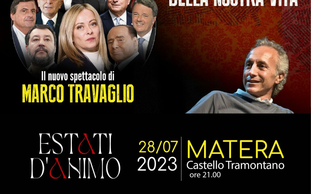 Marco Travaglio al Castello Tramontano di Matera con il suo nuovo spettacolo “I migliori Danni della Nostra Vita”