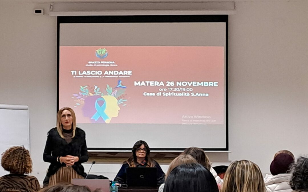 Fermare l’ondata di violenza con una rivoluzione culturale che riporti al centro l’essere umano: successo a Matera per il seminario “Ti lascio andare” organizzato da Spazio Persona