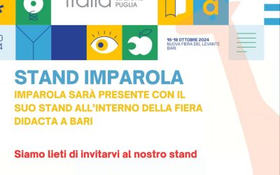 Anche il Centro Riabilitativo Imparola dal 16 al 18 ottobre a Bari a Didacta Italia – Edizione Puglia. Il 17 presentazione in anteprima del protocollo MePP – Monitoraggio e Potenziamento Personalizzato dei disturbi e delle difficoltà di apprendimento